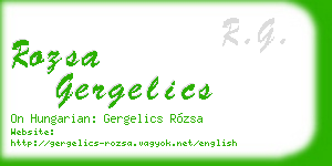 rozsa gergelics business card